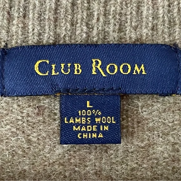 Club Room Lamb's Wool Men's Sweater Size Large - Picture 7 of 9